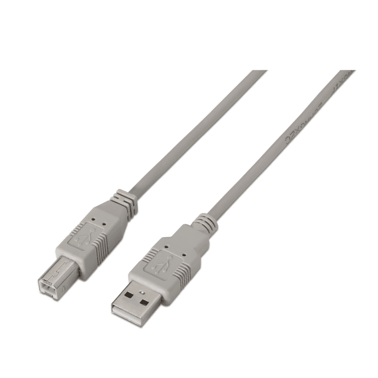 Cable o Adaptador USB Aisens USB 2.0 Impresora Tipo A M-B M Beige 1.0m — imagen 1