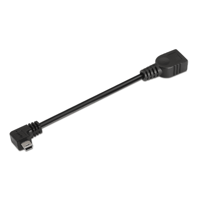 Cable o Adaptador USB Aisens USB 2.0 OTG Acodado Tipo Mini B/M-A/H Negro 15CM — imagen 1