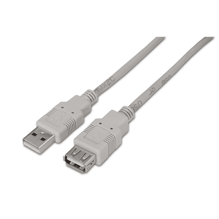 Cable o Adaptador USB Aisens USB 2.0 Tipo A/M-A/H Beige 1.0m — imagen 1
