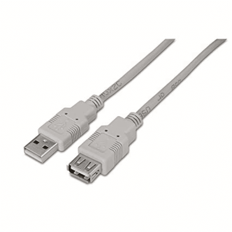 Cable o Adaptador USB Aisens USB 2.0 Tipo A/M-A/H Beige 1.8m — imagen 1
