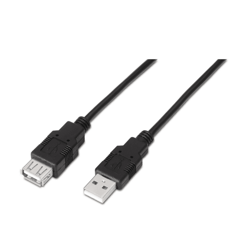 Cable o Adaptador USB Aisens USB 2.0 Tipo A M-A H Negro 3.0m — imagen 1
