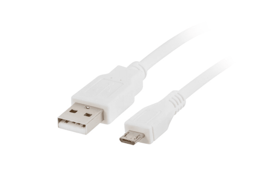 Cable o Adaptador USB Lanberg USB 2.0 a Micro USB 1.8m Blanco — imagen 1