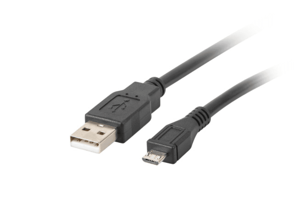 Cable o Adaptador USB Lanberg USB 2.0 a Micro USB 1.8m Negro — imagen 1