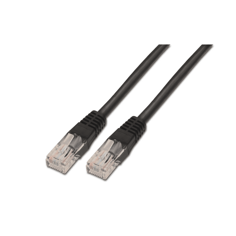 CABLE RED AISENS LATIGUILLO RJ45 CAT.5E UTP AWG24 NEGRO 1.0M — imagen 1