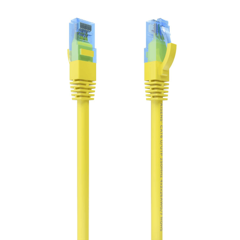 CABLE RED AISENS LATIGUILLO RJ45 CAT.6 UTP AWG26 CCA AMARILLO 5.0M — imagen 1