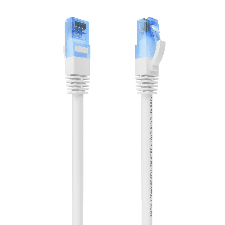 CABLE RED AISENS LATIGUILLO RJ45 CAT.6 UTP AWG26 CCA BLANCO 0.5M — imagen 1