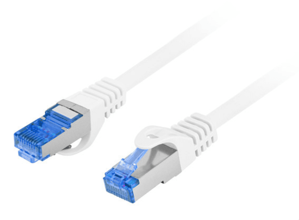 CABLE RED LANBERG CAT.6A S/FTP LSZH CCA 5M BLANCO FLUKE PASSED — imagen 1