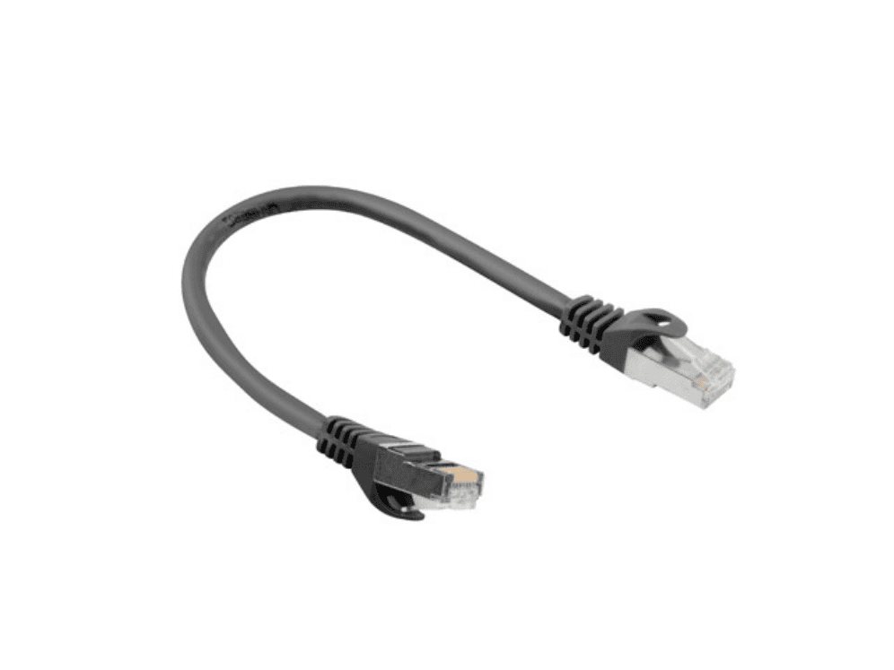 CABLE RED LANBERG LATIGUILLO CAT.6 FTP 0.25M NEGRO FLUKE PASSED — imagen 1
