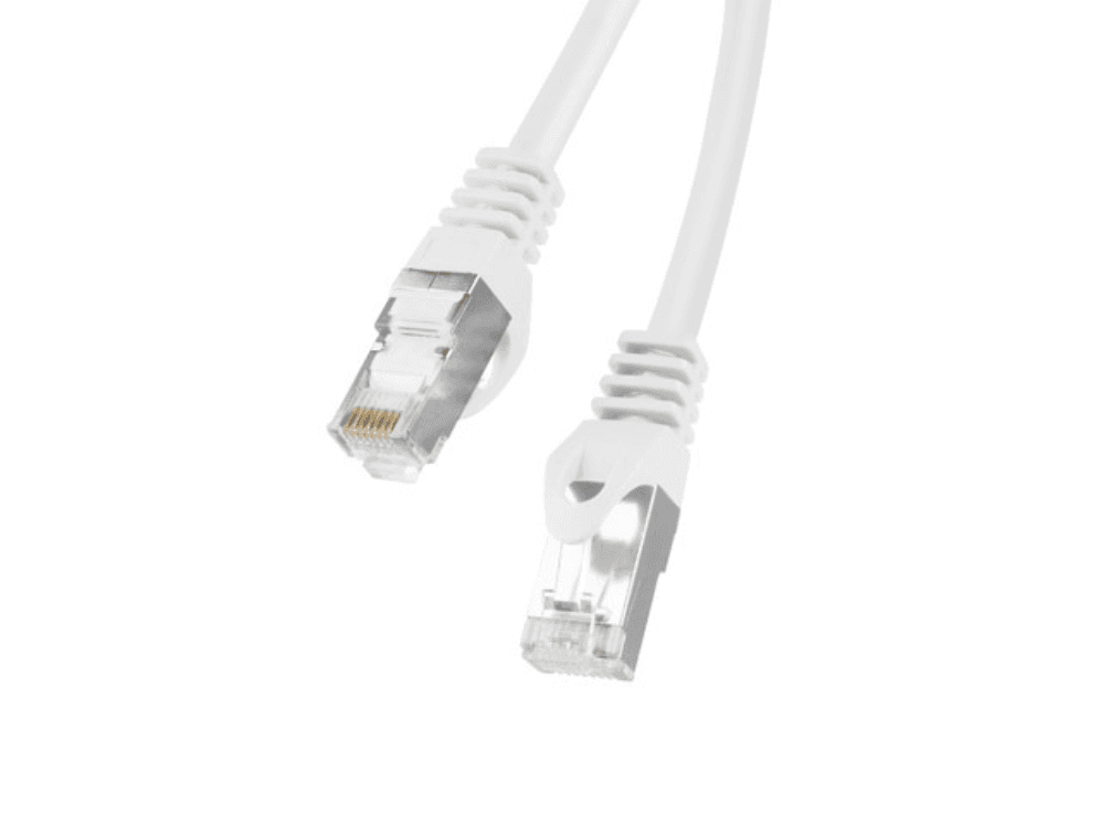 CABLE RED LANBERG LATIGUILLO CAT.6 FTP 0.5M BLANCO FLUKE PASSED — imagen 1