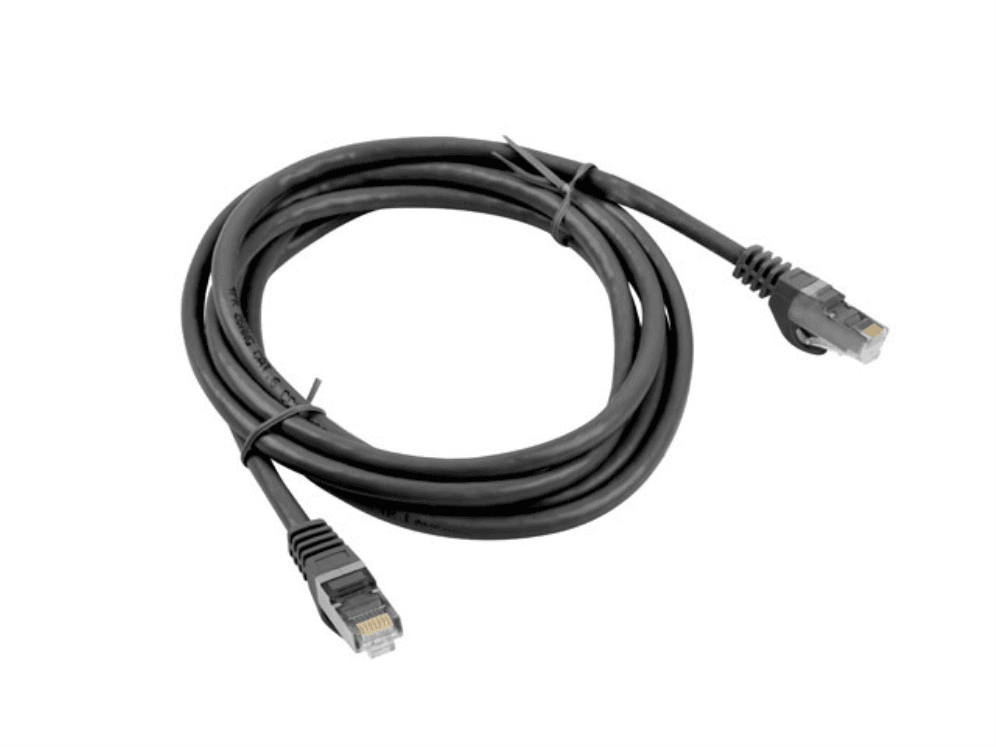 CABLE RED LANBERG LATIGUILLO CAT.6 FTP 0.5M NEGRO FLUKE PASSED — imagen 1