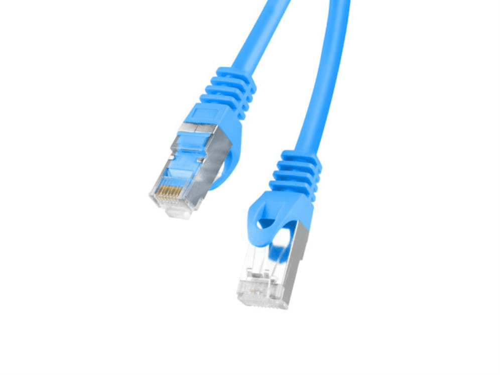 CABLE RED LANBERG LATIGUILLO CAT.6 FTP 1M AZUL FLUKE PASSED — imagen 1