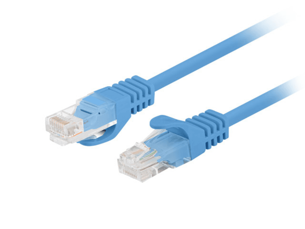 CABLE RED LANBERG LATIGUILLO CAT.6 UTP 0.25M AZUL FLUKE PASSED (PACK 10 UDS) — imagen 1
