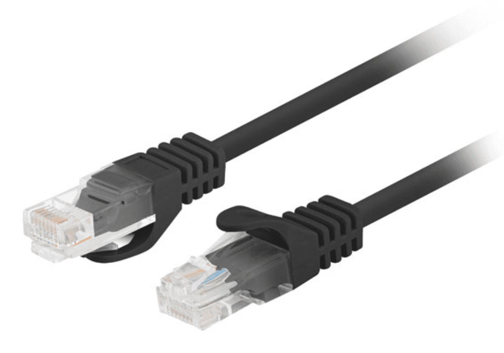 CABLE RED LANBERG LATIGUILLO CAT.6 UTP 0.25M NEGRO FLUKE PASSED (PACK 10 UDS) — imagen 1