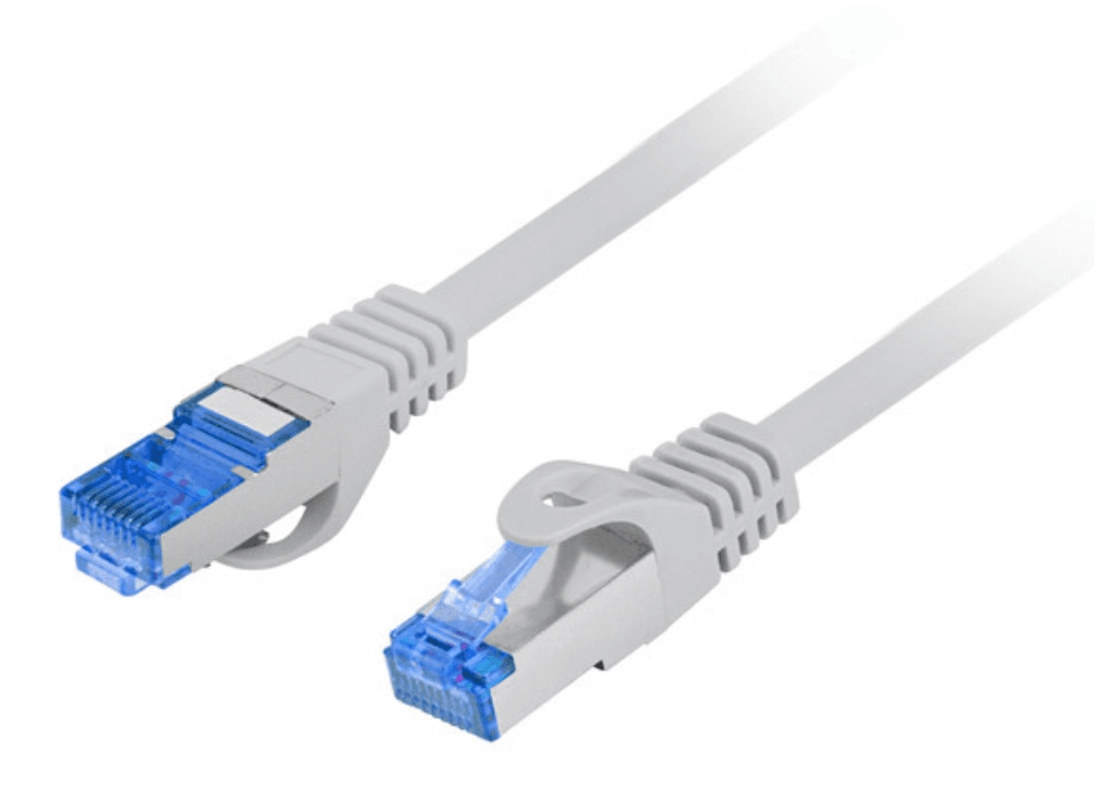 CABLE RED LANBERG LATIGUILLO CAT.6A S/FTP LSZH CCA 10M GRIS FLUKE PASSED — imagen 1