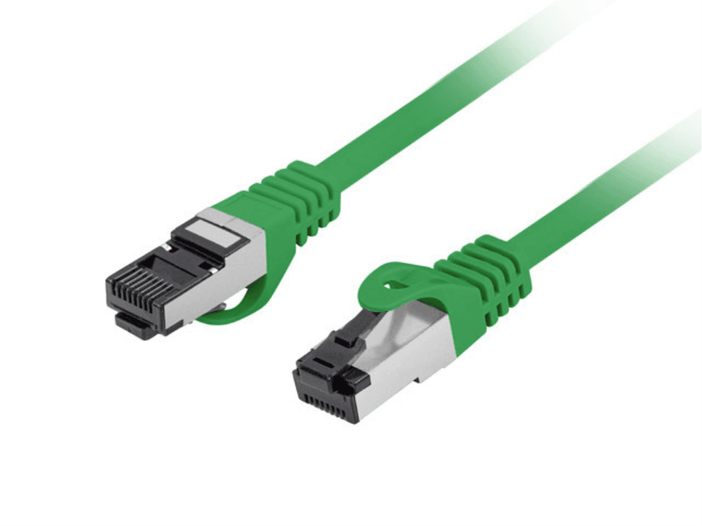 CABLE RED LANBERG LATIGUILLO CAT.8.1 S/FTP LSZH CU 0.5M VERDE FLUKE PASSED — imagen 1