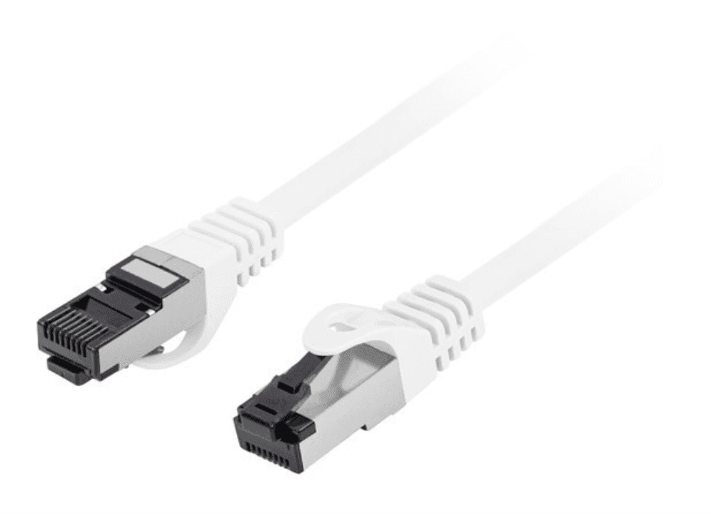 CABLE RED LANBERG LATIGUILLO CAT.8.1 S/FTP LSZH CU 1M BLANCO FLUKE PASSED — imagen 1