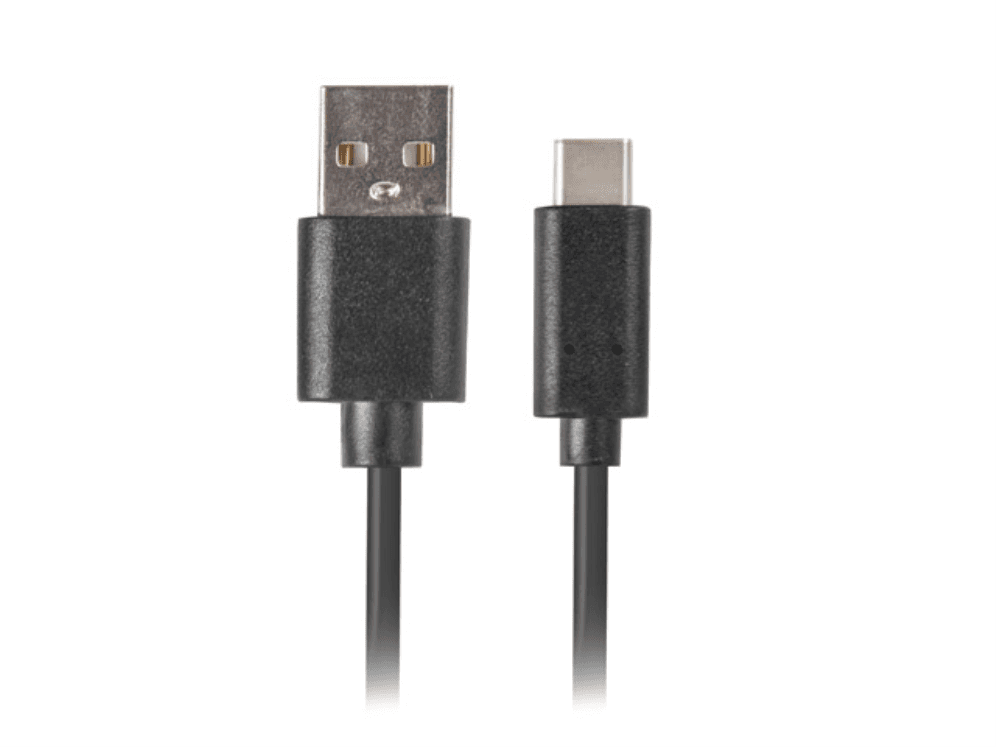 Cable USB 2.0 Lanberg USB-A a USB-C Quick Charge 3.0 1m Negro — imagen 1