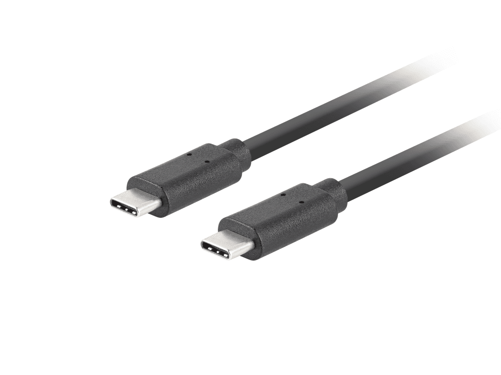 Cable USB-C Lanberg 3.1 Gen 2 Macho/Macho 10Gb/s PD100W 0.5m Negro — imagen 1