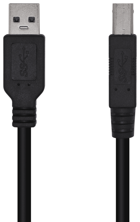 Cable USB3.0 Aisens Impresora USB-A a USB-B 3m Negro — imagen 1