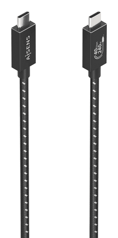 CABLE USB4 AISENS GEN3X2 40GBPS 8K60HZ 5A 48V 240W E-MARK C/M-C/M 1.5M — imagen 1
