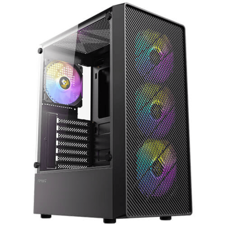 Caja ATX Antec AX26 ARGB Negra 2xUSB3.0 4 Ventiladores — imagen 1