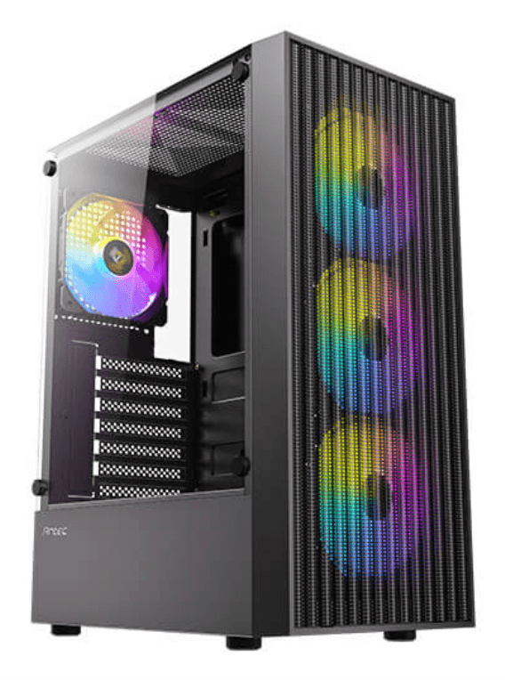 Caja ATX Antec AX27 ARGB Negra 2xUSB3.0 4 Ventiladores — imagen 1