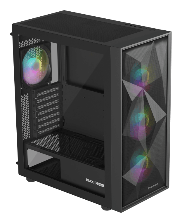 Caja ATX Genesis Gaming Diaxid 605 ARGB 1xUSB-C/2xUSB3.0 Negra — imagen 1