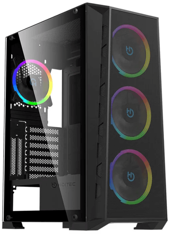 Caja ATX Hiditec MH12 Metal Mesh ARGB USB3.1/Tipo-C — imagen 1
