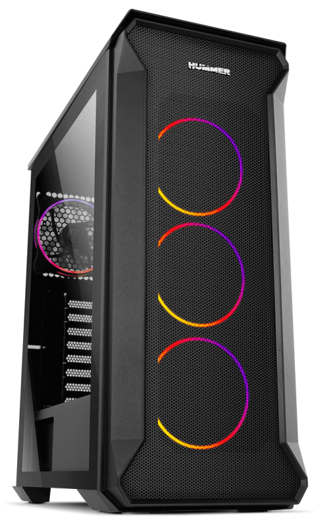 Caja ATX Nox Hummer Quantum ARGB Negra 1xUSB3.0/2xUSB2.0 — imagen 1