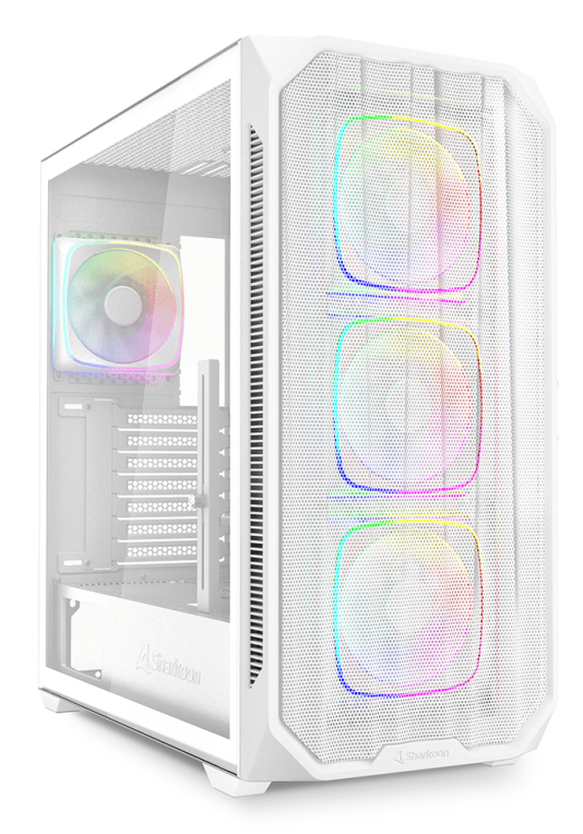 Caja ATX Sharkoon Gaming NAK5M RGB 4xVentiladores 3xUSB Blanca — imagen 1