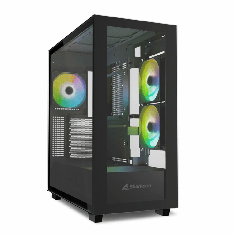 Caja ATX Sharkoon Rebel C60 2xVentiladores 2xUSB3.0 Negra — imagen 1