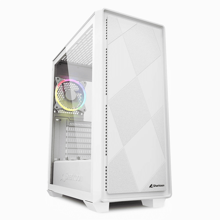 Caja ATX Sharkoon VS8 RGB Blanca 1xUSB-A 1 Ventilador — imagen 1