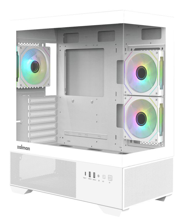 Caja ATX Zalman Chronix ARGB Blanca 1xUSB3.0 3 Ventiladores — imagen 1