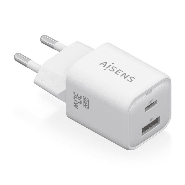 Cargador Aisens GaN 30W USB-C PD3.0 QC4.0 USB-A QC3.0 Blanco — imagen 1