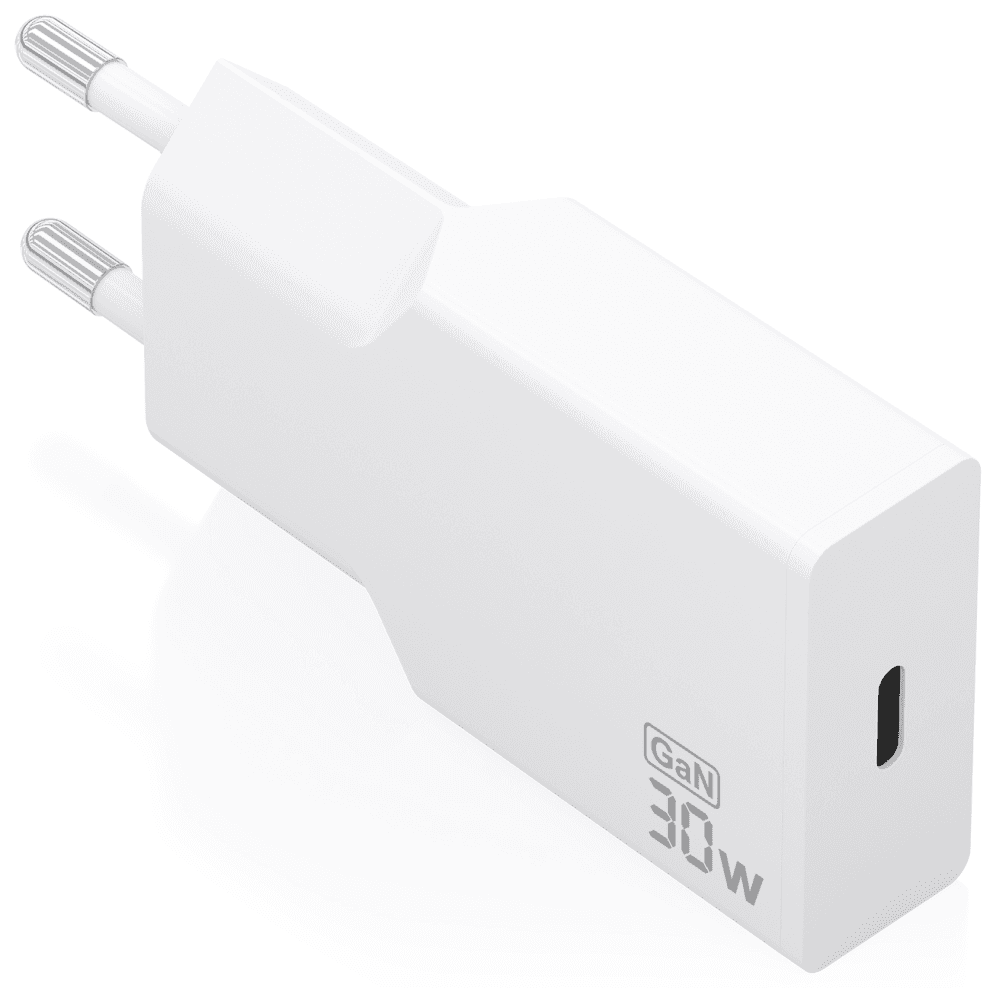 CARGADOR AISENS ULTRA DELGADO GaN 30W 1xUSB-C PD3.0 BLANCO — imagen 1