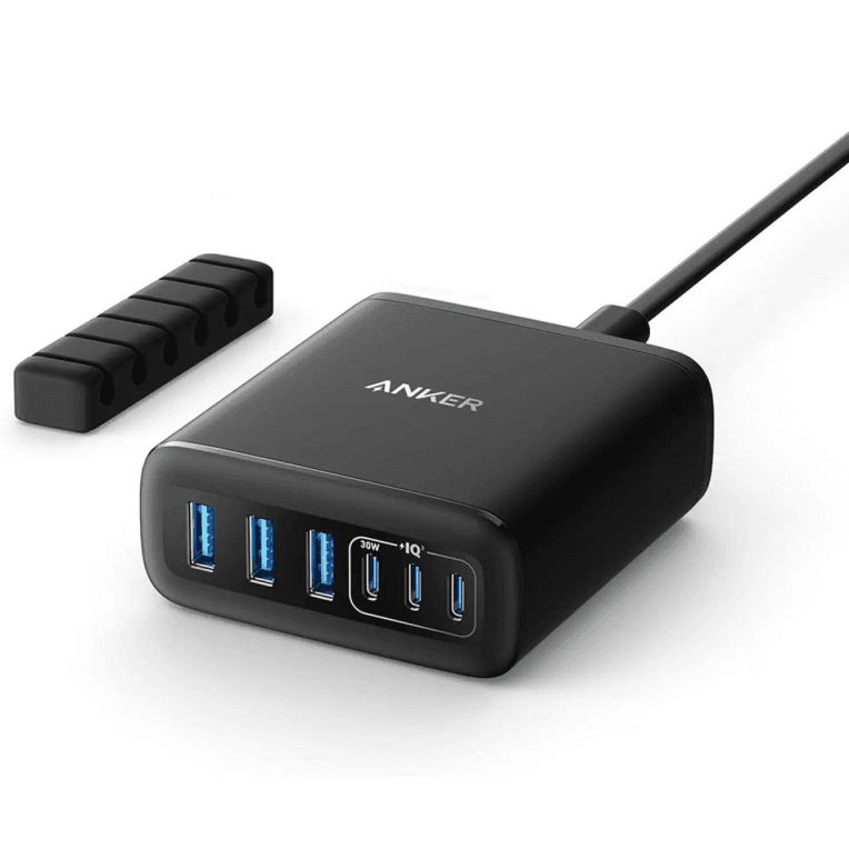 Cargador Anker Sobremesa Escritorio 112W 6Puertos Negro — imagen 1