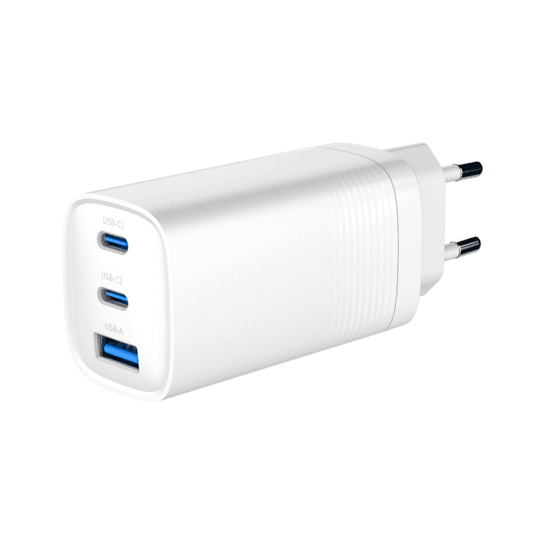 Cargador Gembird Power Delivery Gan 3 Puertos 65W Blanco — imagen 1
