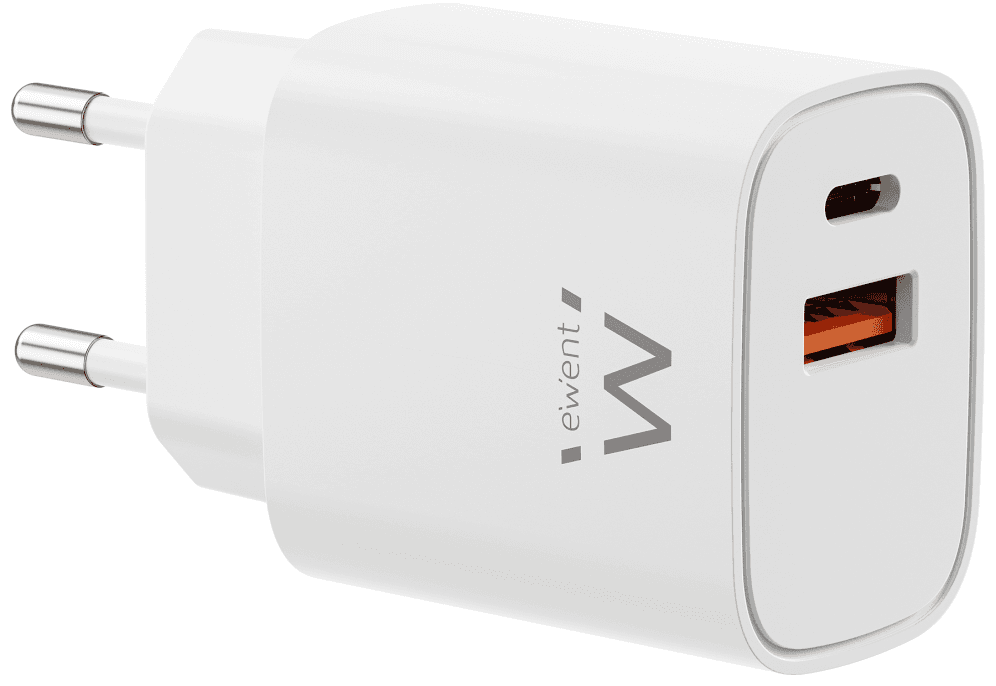 CARGADOR MOVIL EWENT EW1326 GAN RAPIDO 30W USB-C PD USB-A QC COMPACTO 1 — imagen 1