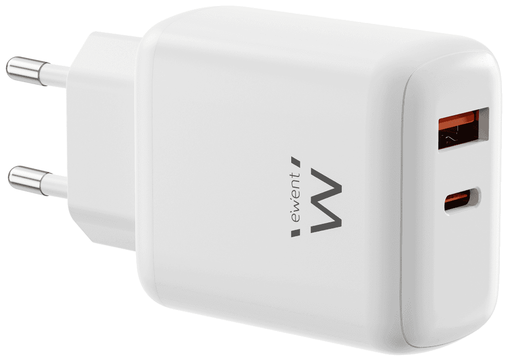 CARGADOR MOVIL EWENT EW1329 GAN RAPIDO 45W USB-C PD USB-A QC COMPACTO 1 — imagen 1