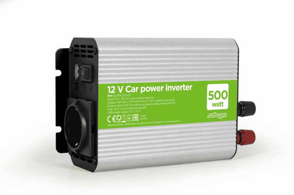 Cargador para portátil o Inversor Gembird EG-PWC500-01 para Coche de 12V 500W