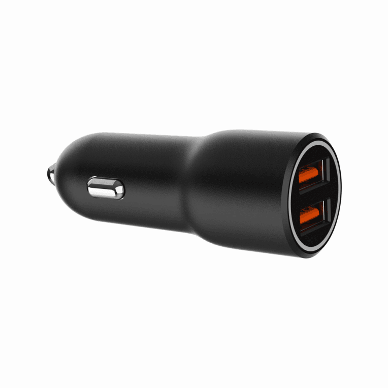 Cargador Rapido para Coche Gembird con 2 Puertos USB, QC3.0, 36 W, Negro — imagen 1