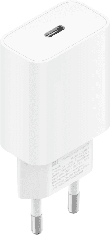 CARGADOR XIAOMI MI FAST CHARGER C 20W USB-C BLANCO