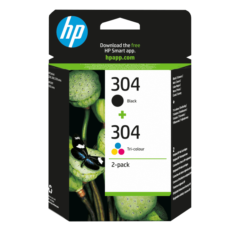 Cartucho de Tinta Silla HP 304 Pack Ahorro Negro Tricolor — imagen 1