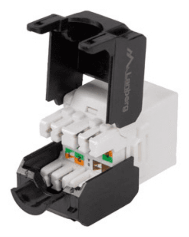 Conector Keystone Lanberg Cat.6 UTP RJ45 Tool-Less para Conexiones Sencillas