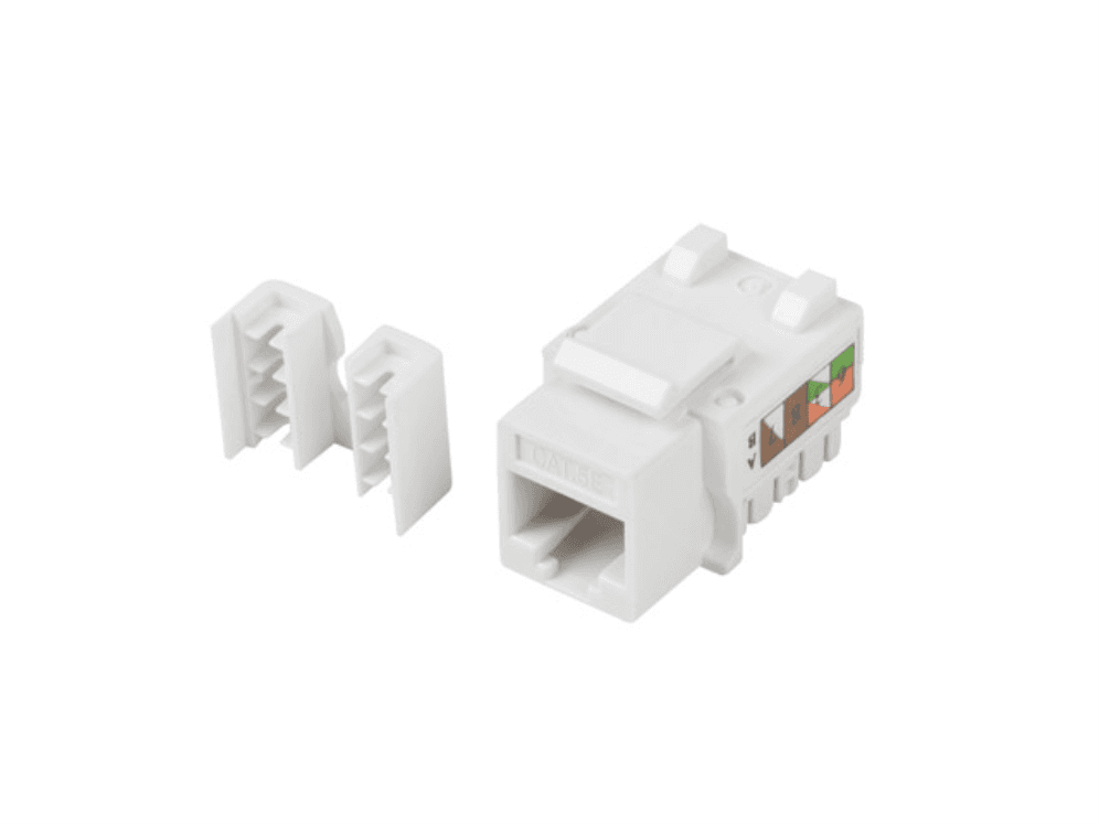 Conector Lanberg Keystone Cat.5e UTP RJ45 90 Grados para Espacios Reducidos