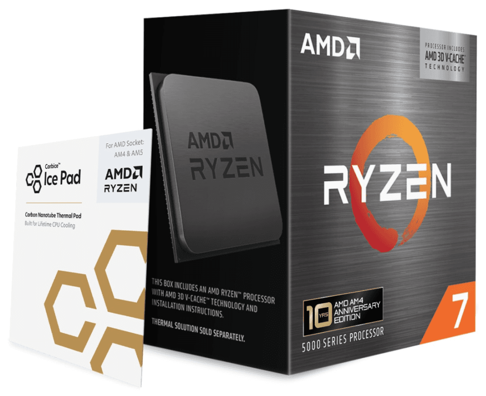 CPU AMD RYZEN 7 5800X3D AM4 10 TH ANVRY BOX CON COOLER — imagen 1