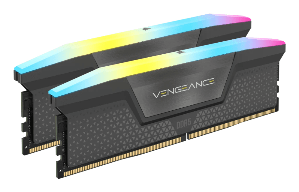 DDR5 CORSAIR VENGEANCE RGB 16GB 6000 AMD/XMP CL36 GRIS — imagen 1