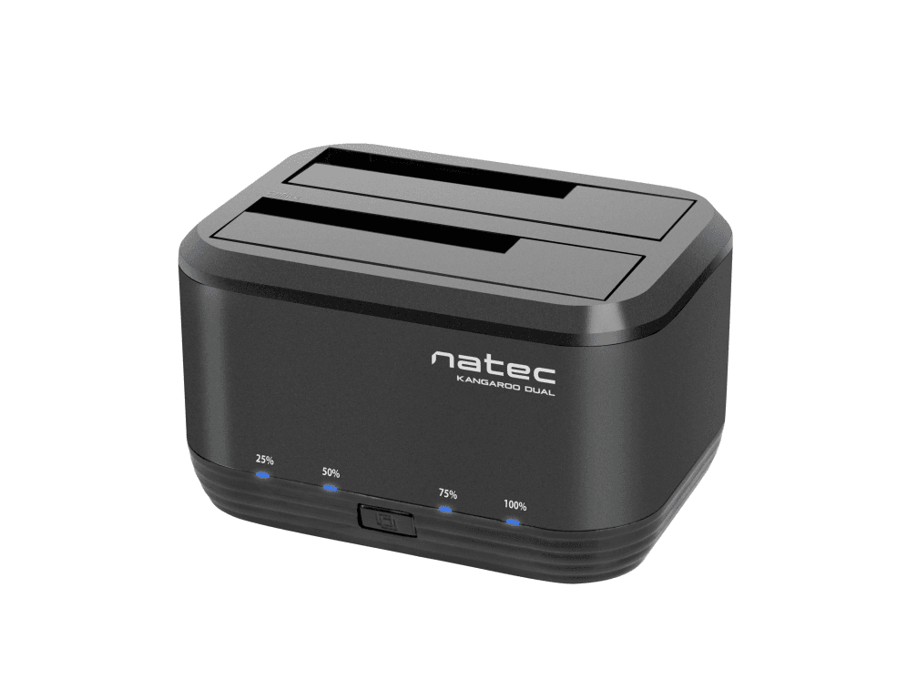 Dock Station Natec Kangaroo Dual USB 3.0 SATA Negra NSD-0955