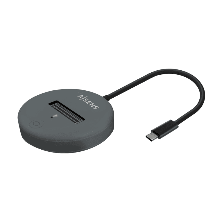 Dock Usb-C Aisens M.2 Ngff Asuc-M2D014-Gr Sata/Nvme A Usb3.1 Gen2 Gris — imagen 1