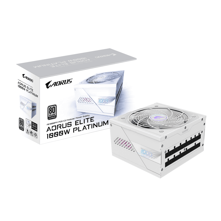 Fuente Gigabyte Aorus Elite 1000W Blanca 80+ Platinum Full Modular
